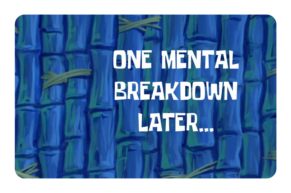 One Mental Breakdown Later