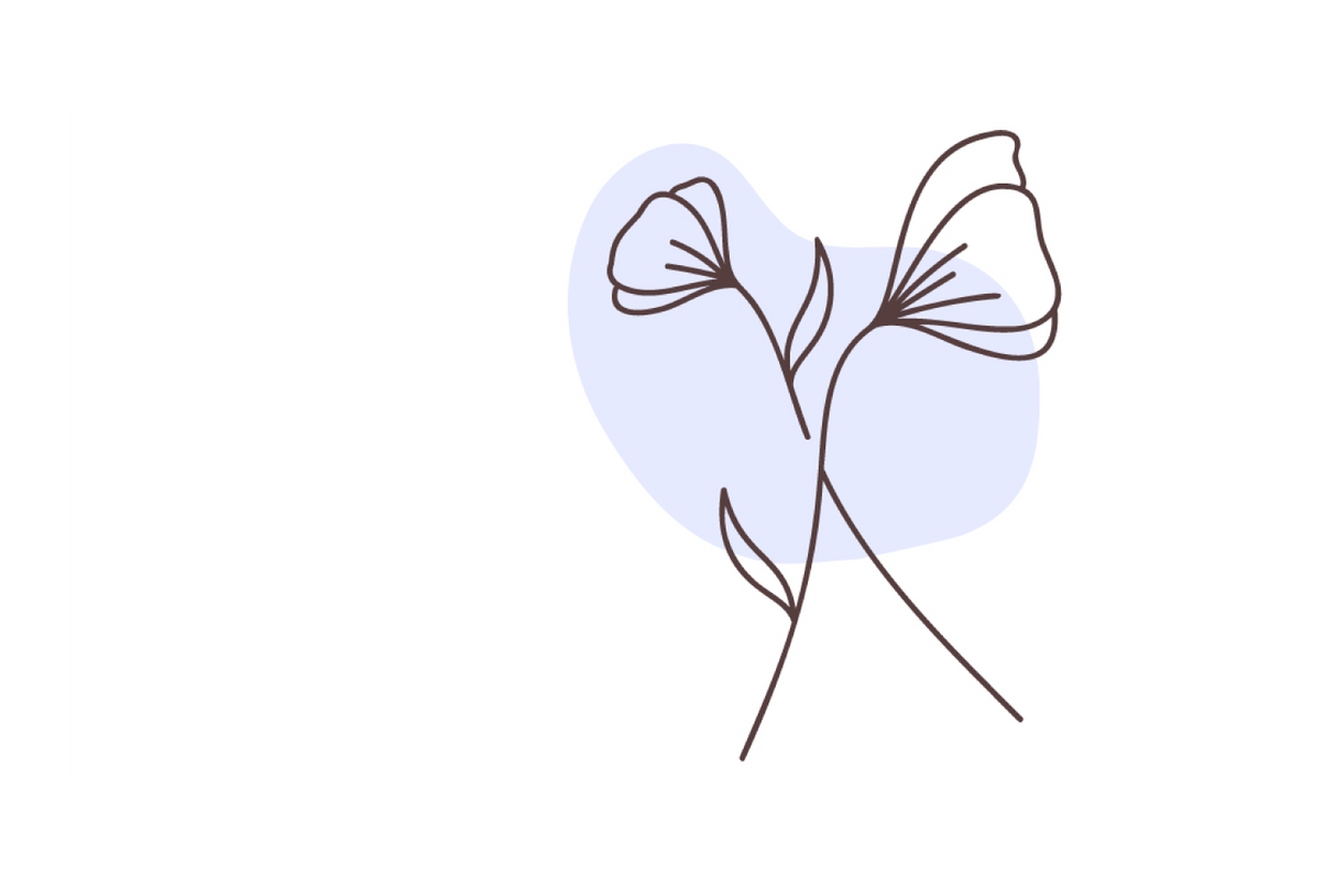 Leaf Doodle Blue