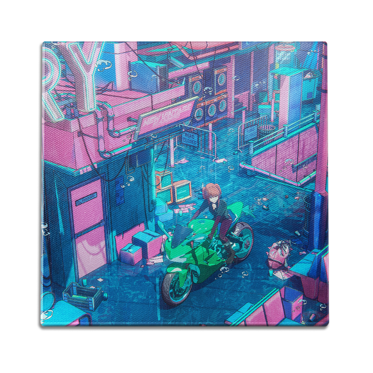Anime Bike Scene Wall Art