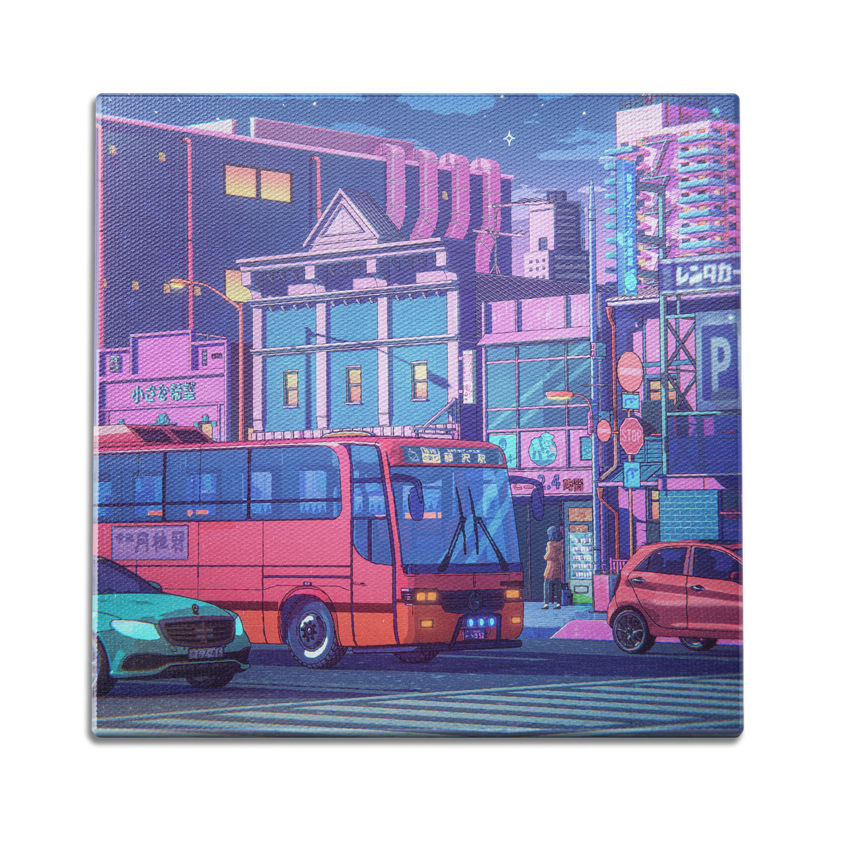 Korea Bus Stop Wall Art