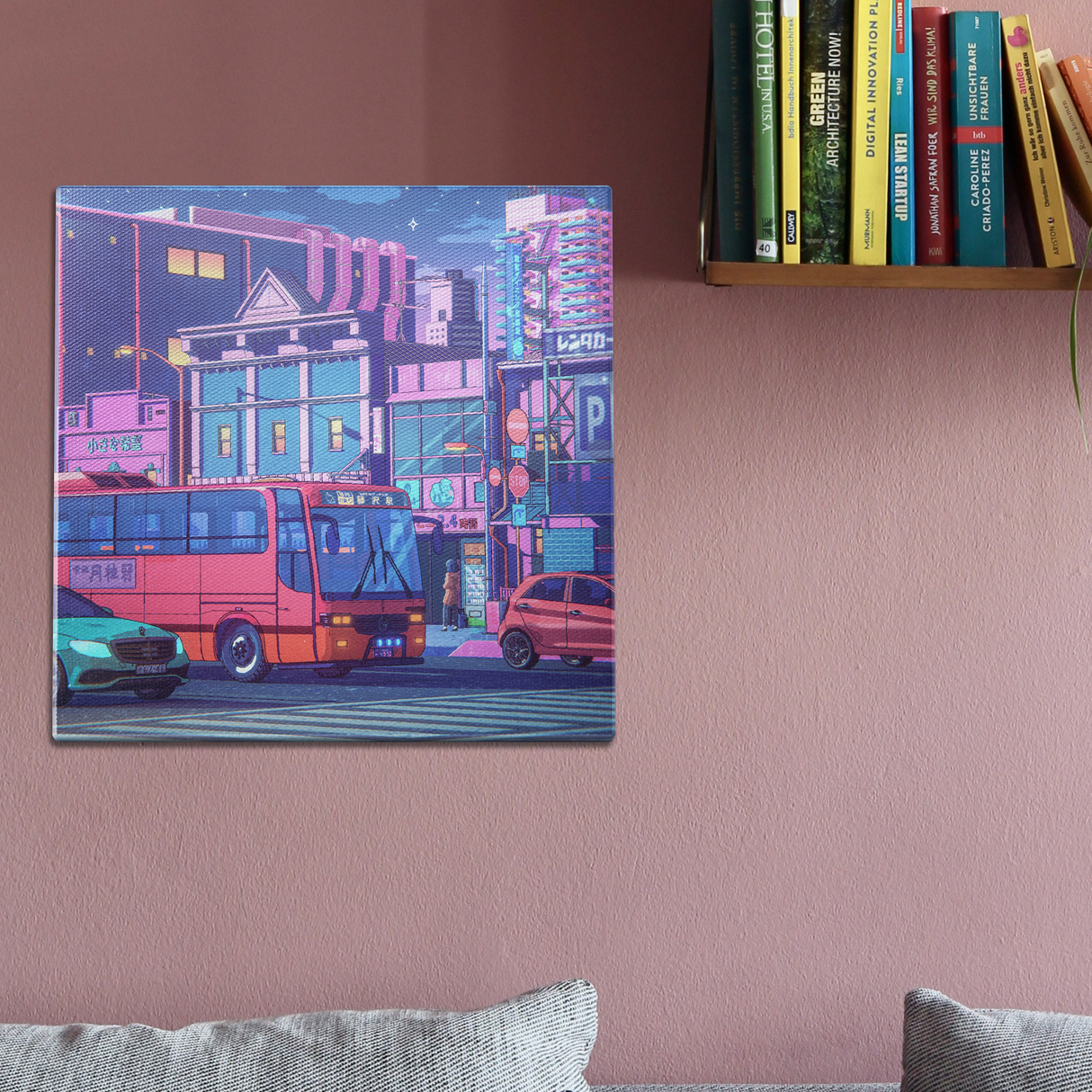 Korea Bus Stop Wall Art