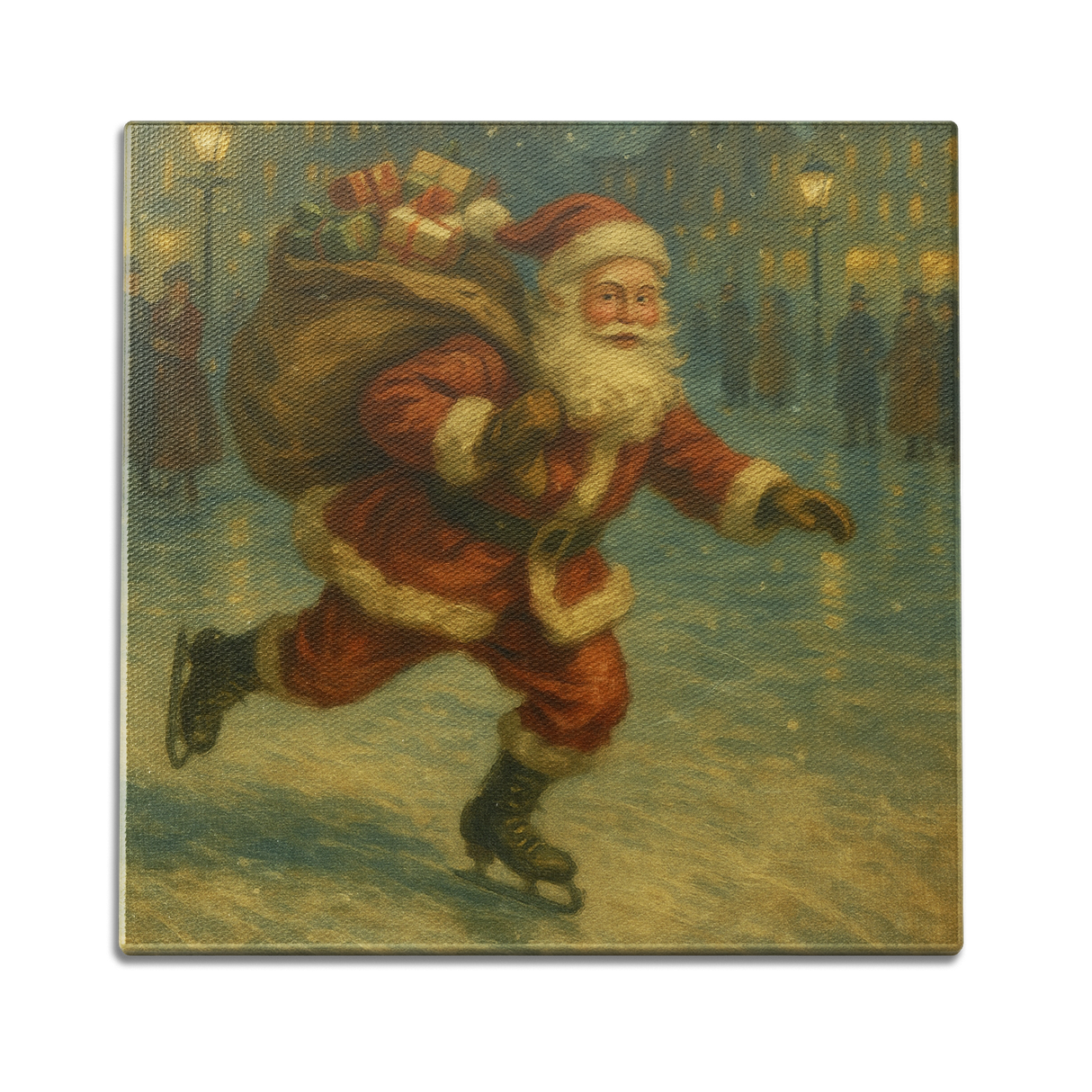 Skating Santa Wall Art