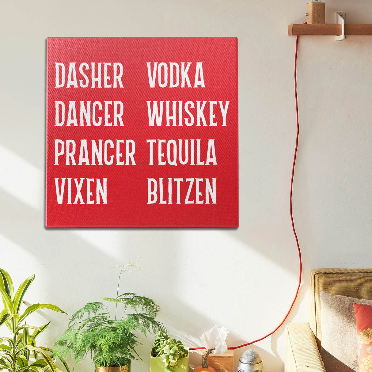 Dasher Dancer Vodka Wall Art
