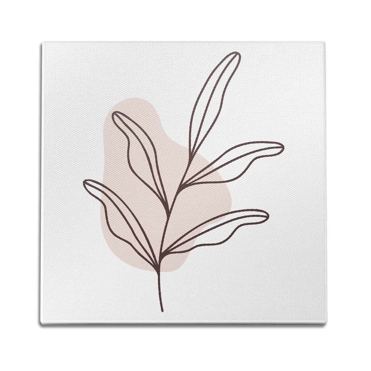 Leaf Doodle Pink Wall Art