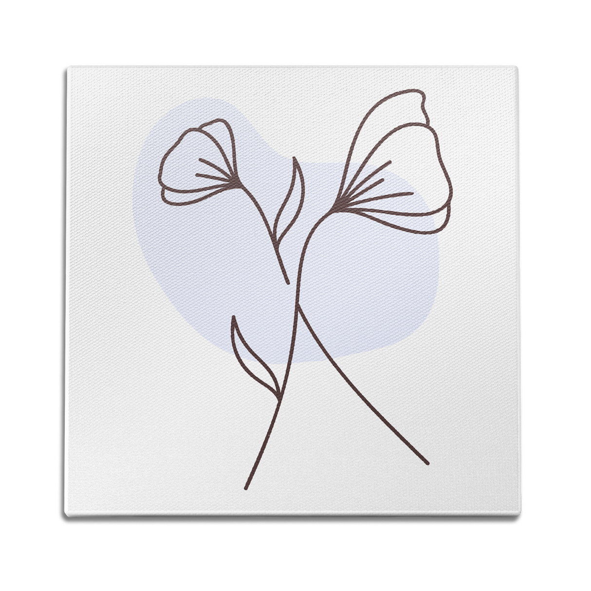 Leaf Doodle Blue Wall Art