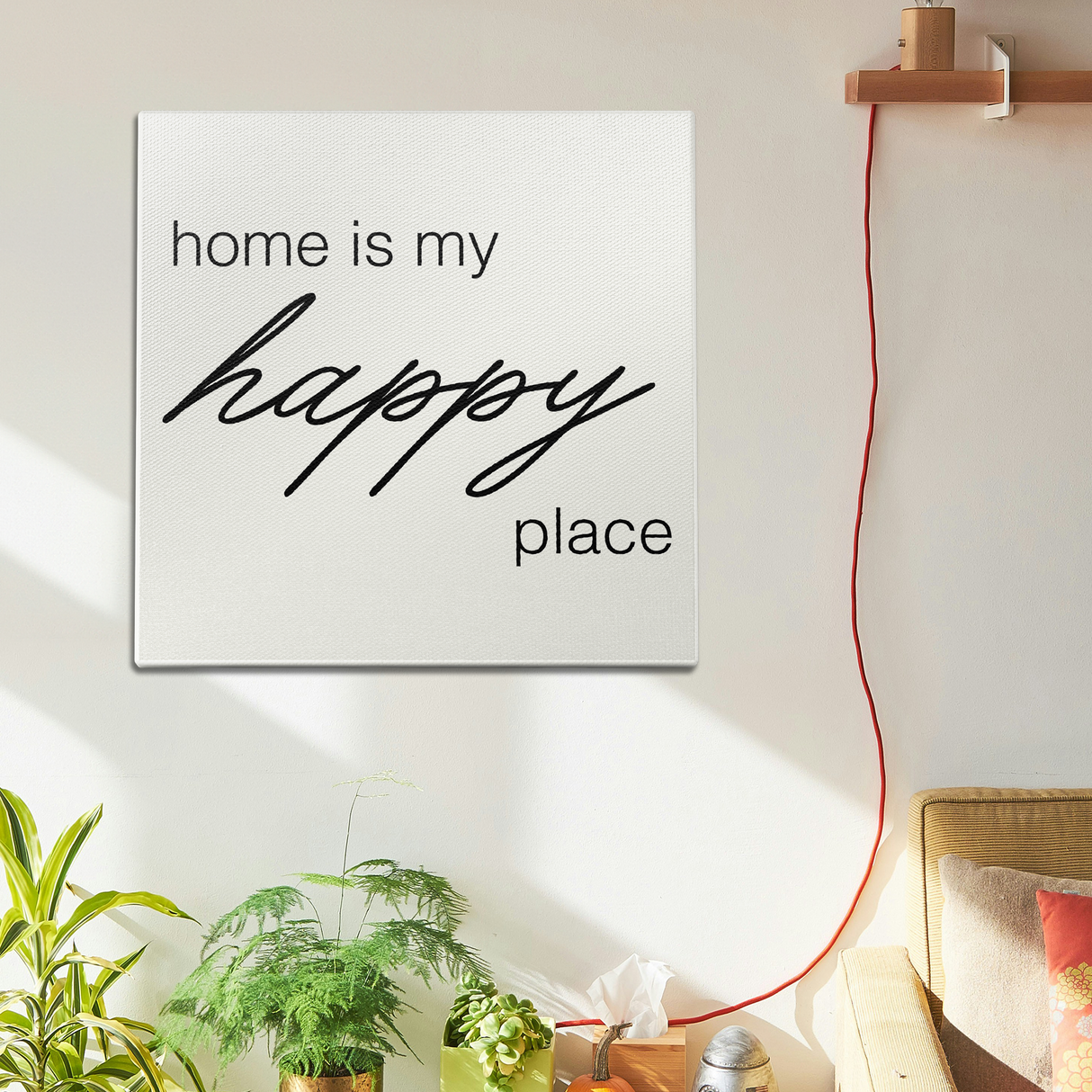 Home Is My Happy Place Wall Art