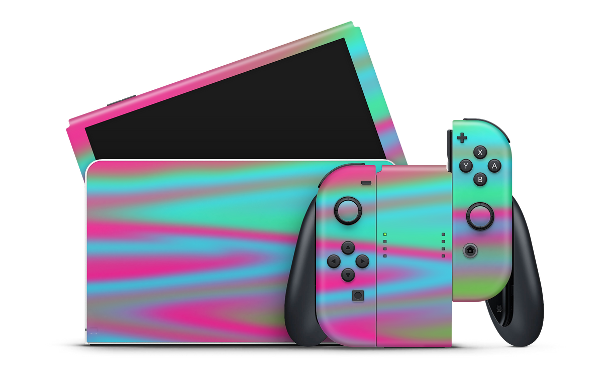 Nintendo Switch OLED Skin Electric Neon
