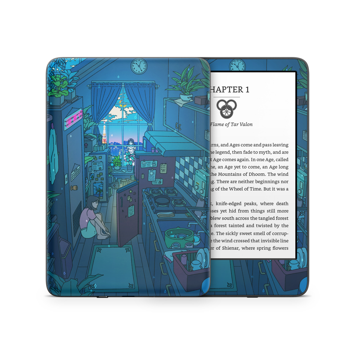 Perfect Blue Kindle Skin