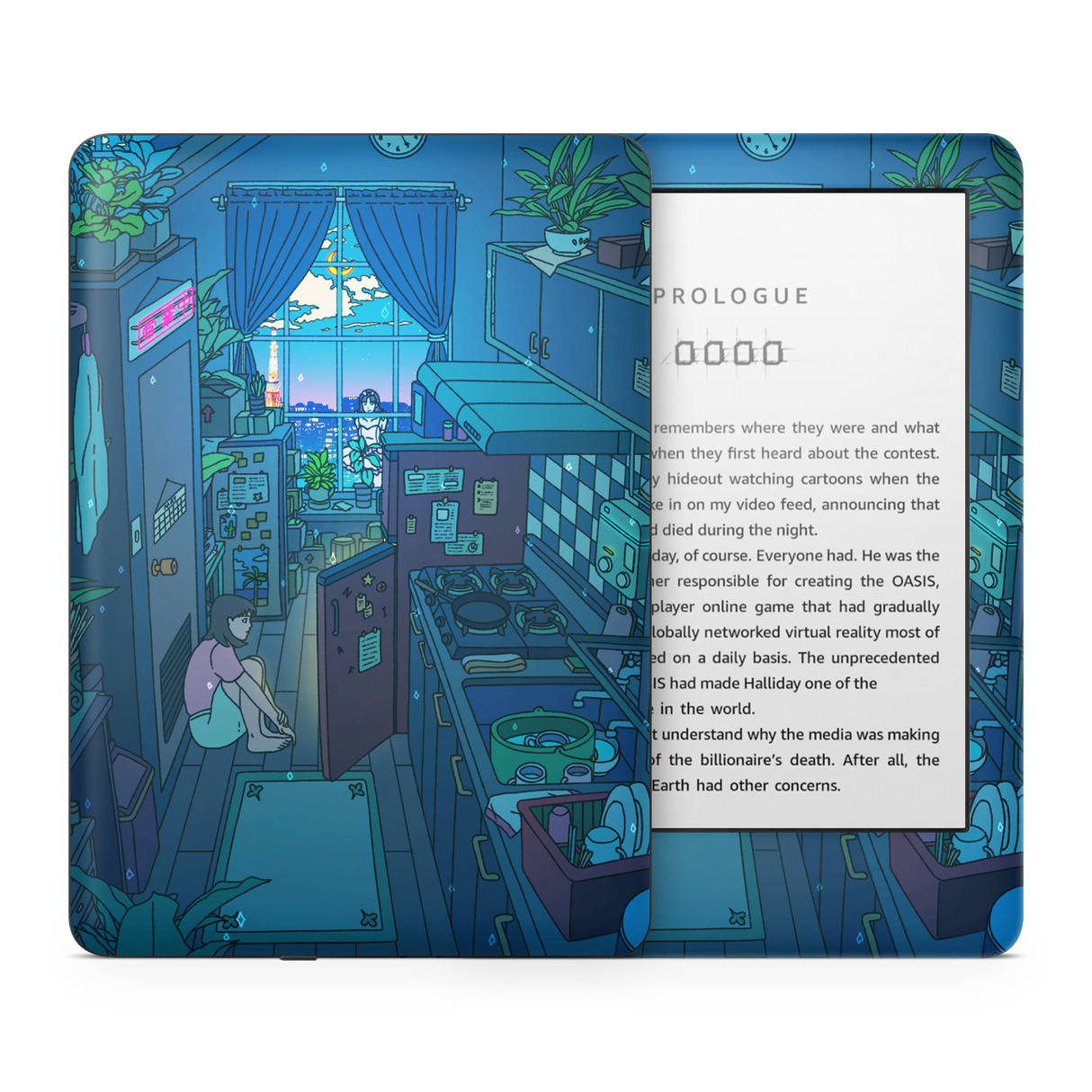 Perfect Blue Kindle Skin