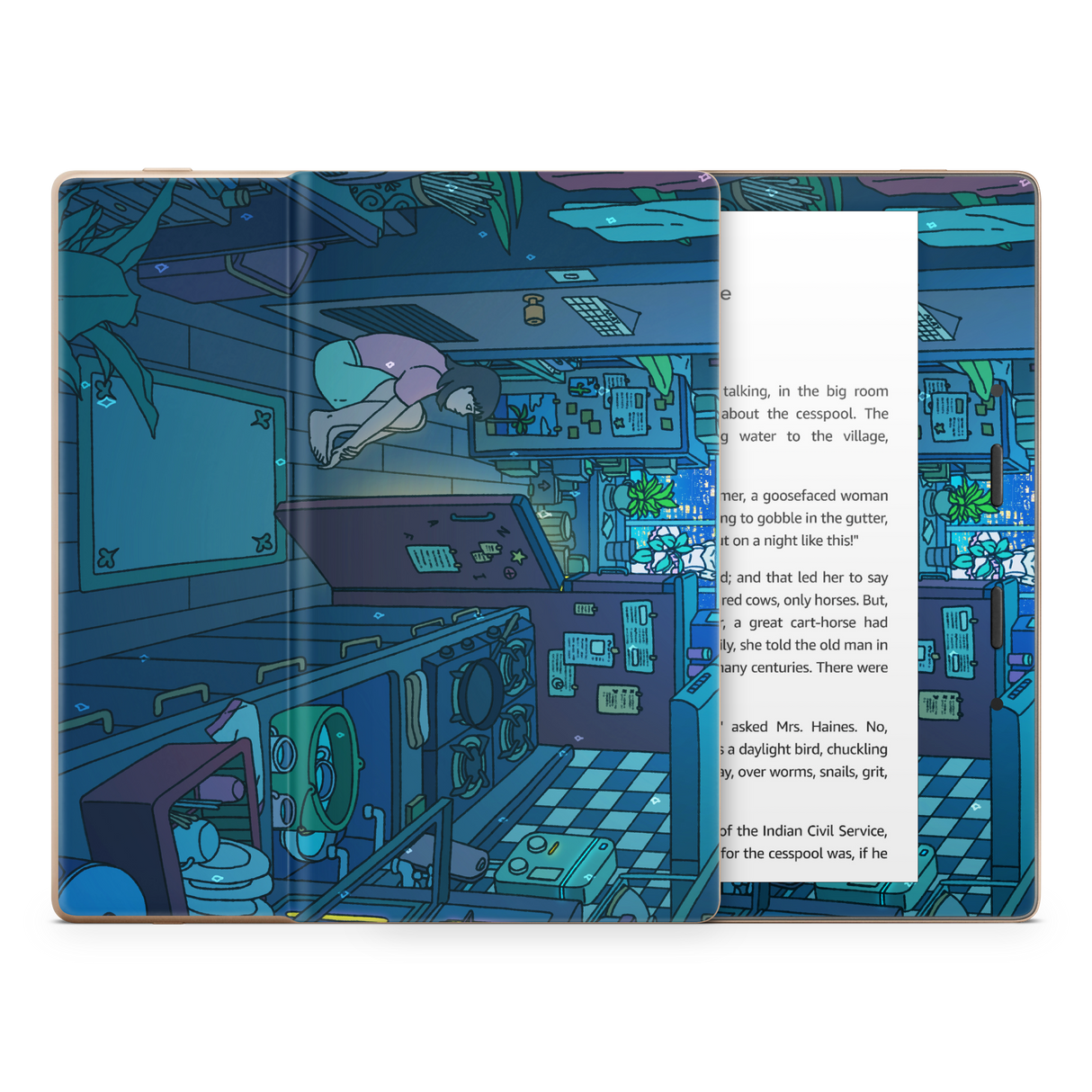 Perfect Blue Kindle Skin