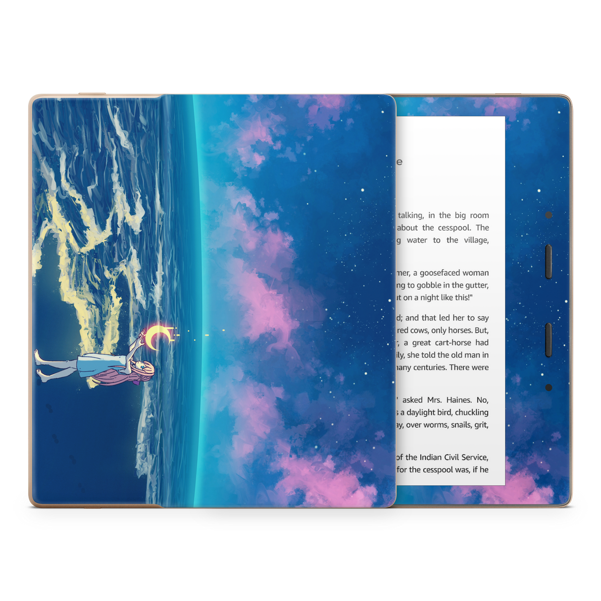 Catching the moon Kindle Skin