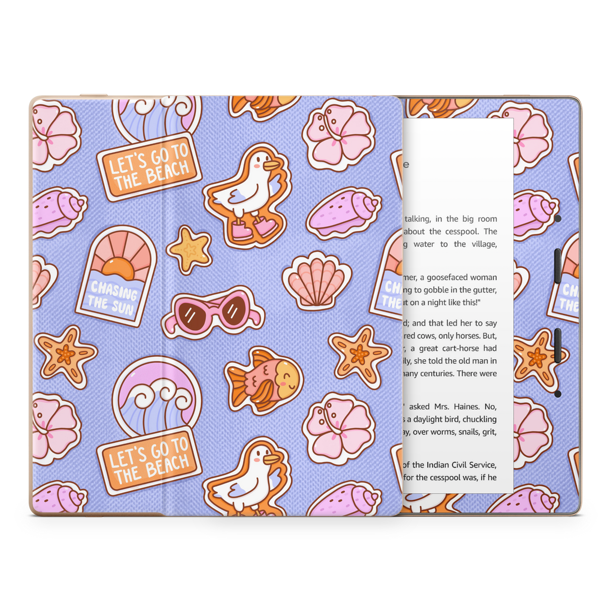 Patches Blue Kindle Skin