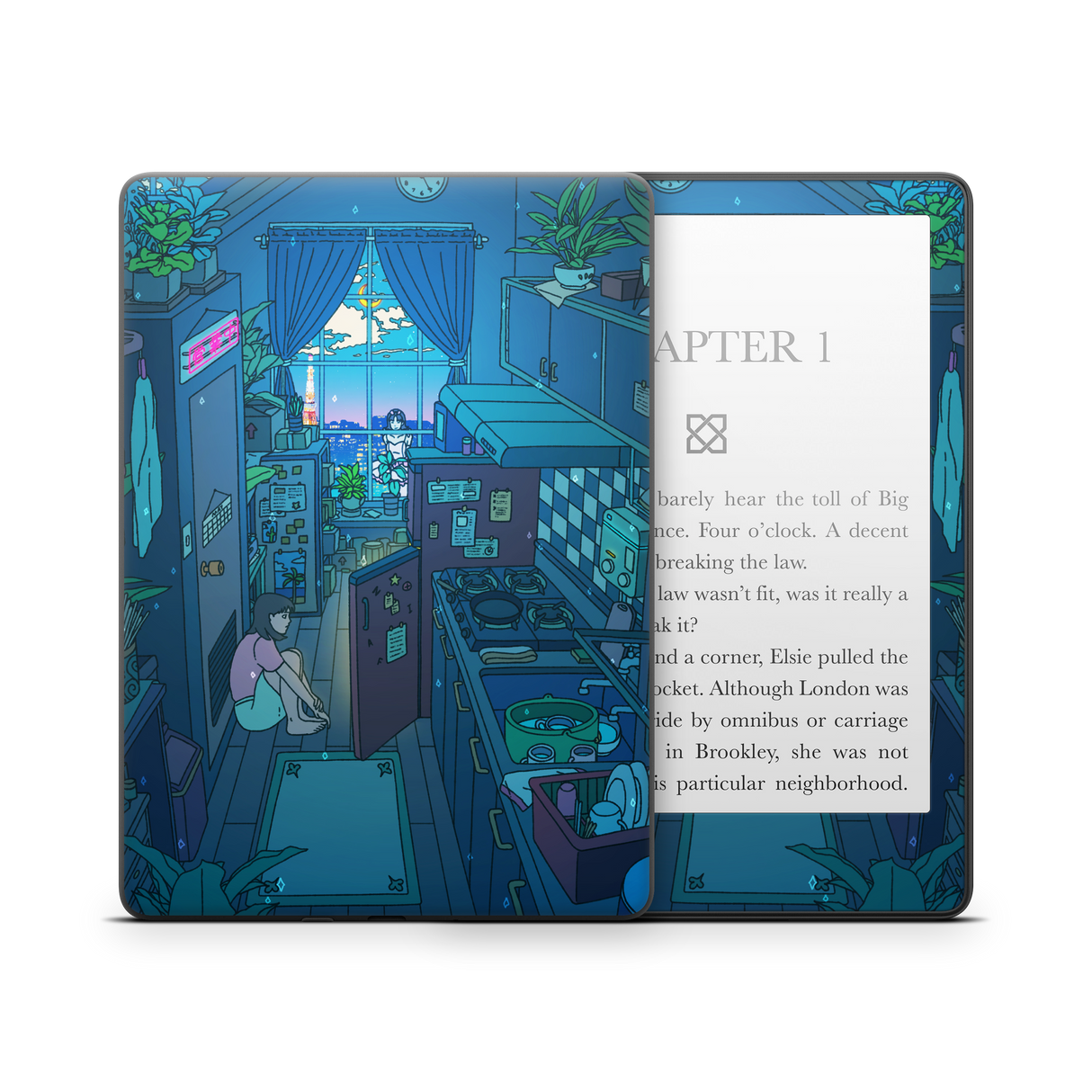 Perfect Blue Kindle Skin