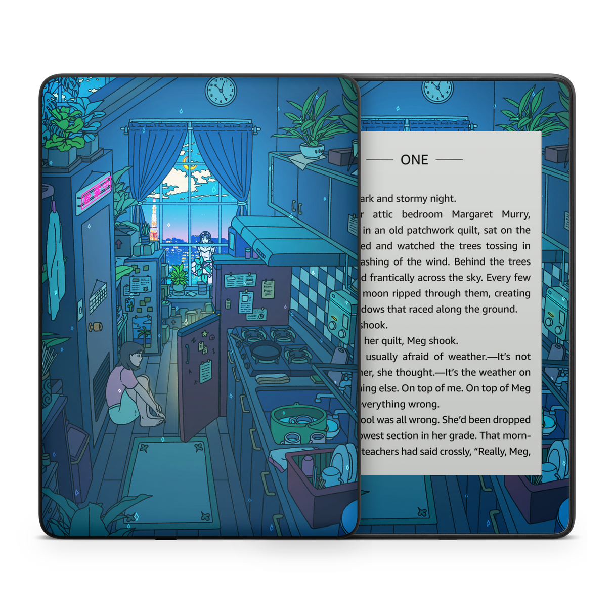 Perfect Blue Kindle Skin