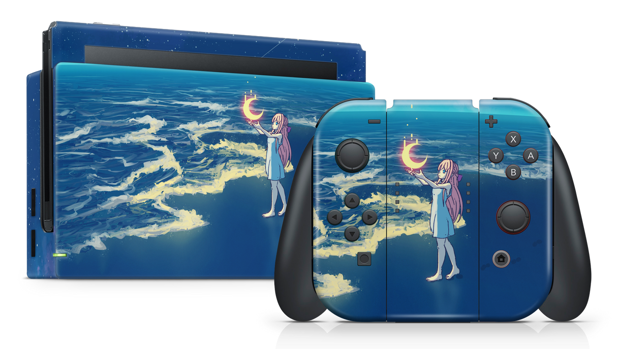 Nintendo Switch 2017 Skin Catching the moon