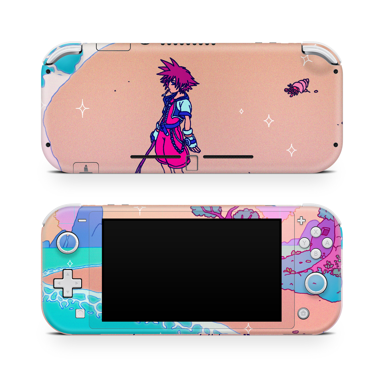 Nintendo Switch LITE Skin KH Waves