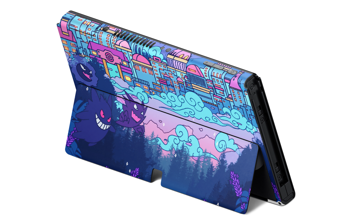 Nintendo Switch OLED Skin Lavender Town