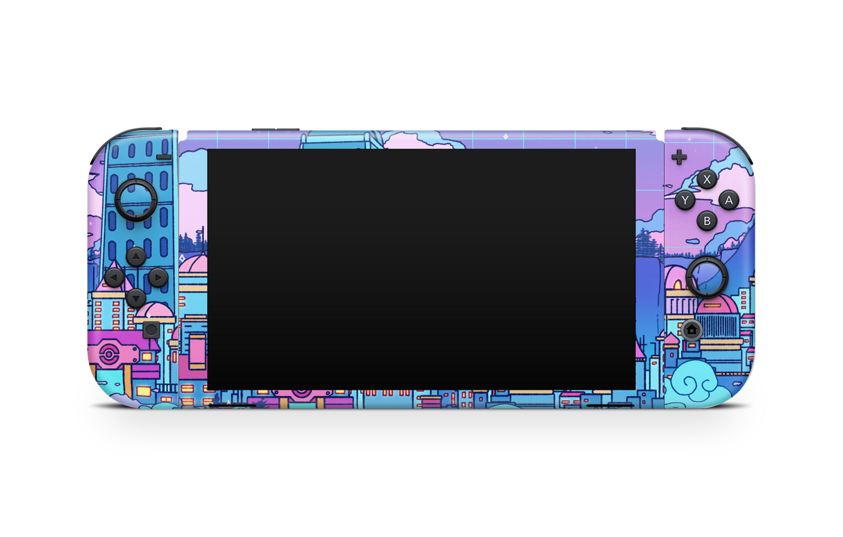 Nintendo Switch OLED Skin Lavender Town