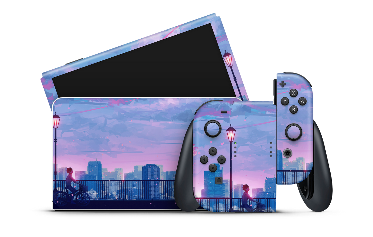 Nintendo Switch OLED Skin Let's Go Home