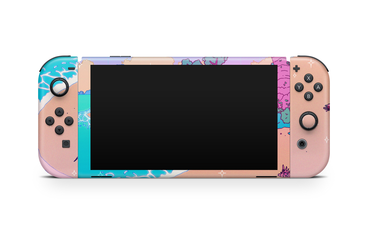 Nintendo Switch OLED Skin KH Waves