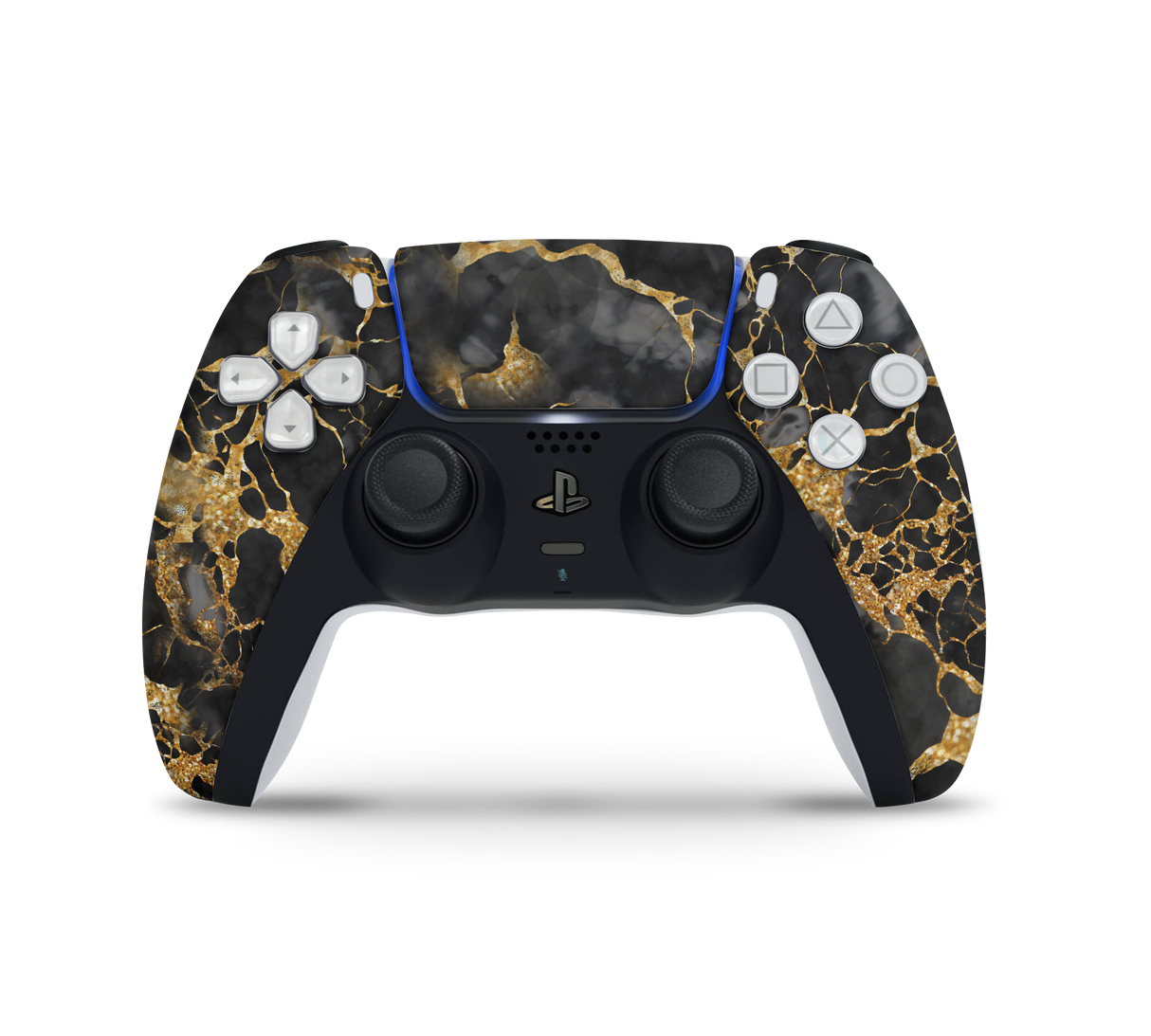 Playstation 5 Controller Skin Gold Marble