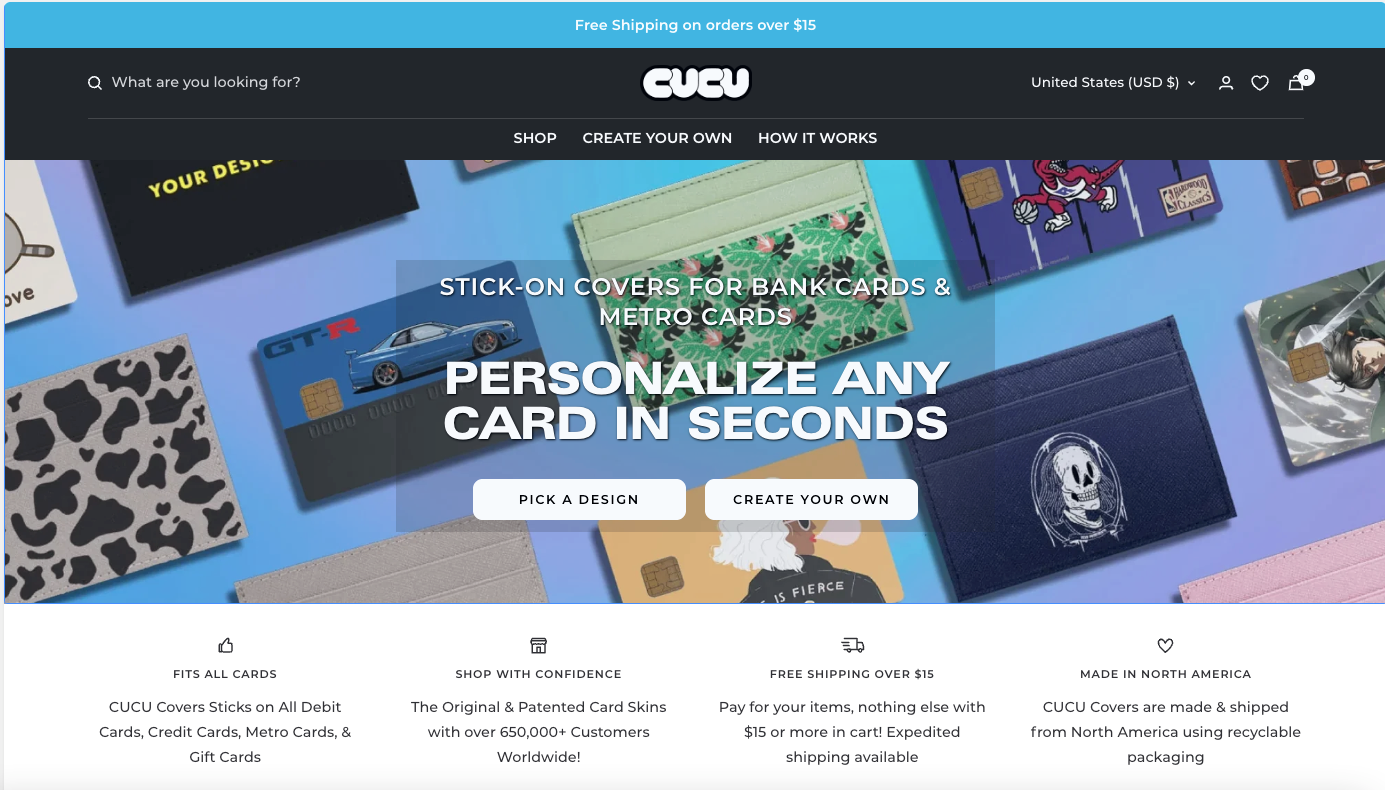 CUCU Covers | Customize Any Debit or Credit Card in Seconds