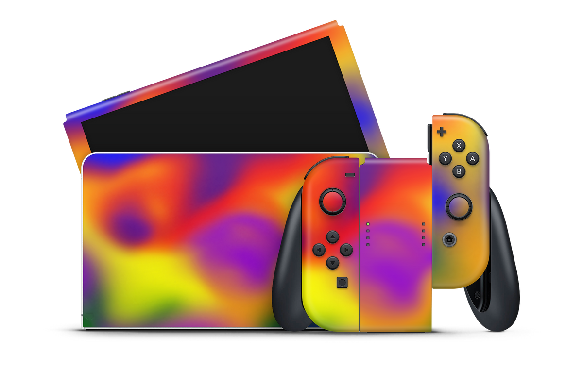 Nintendo Switch OLED rainbow burst