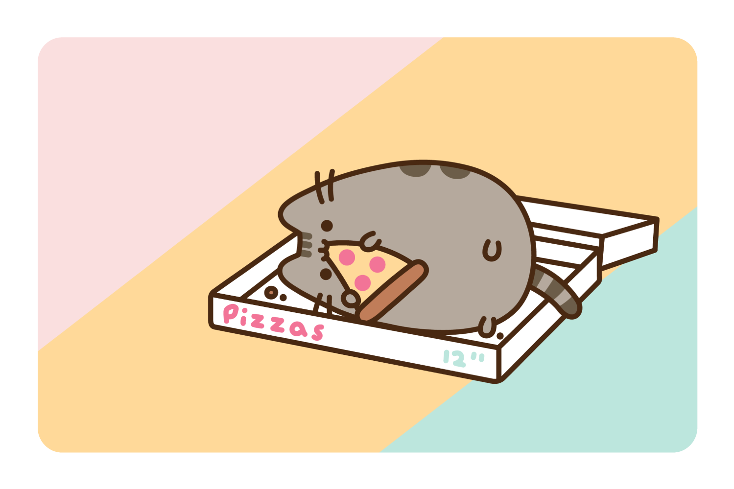 Pusheen pizza box sales