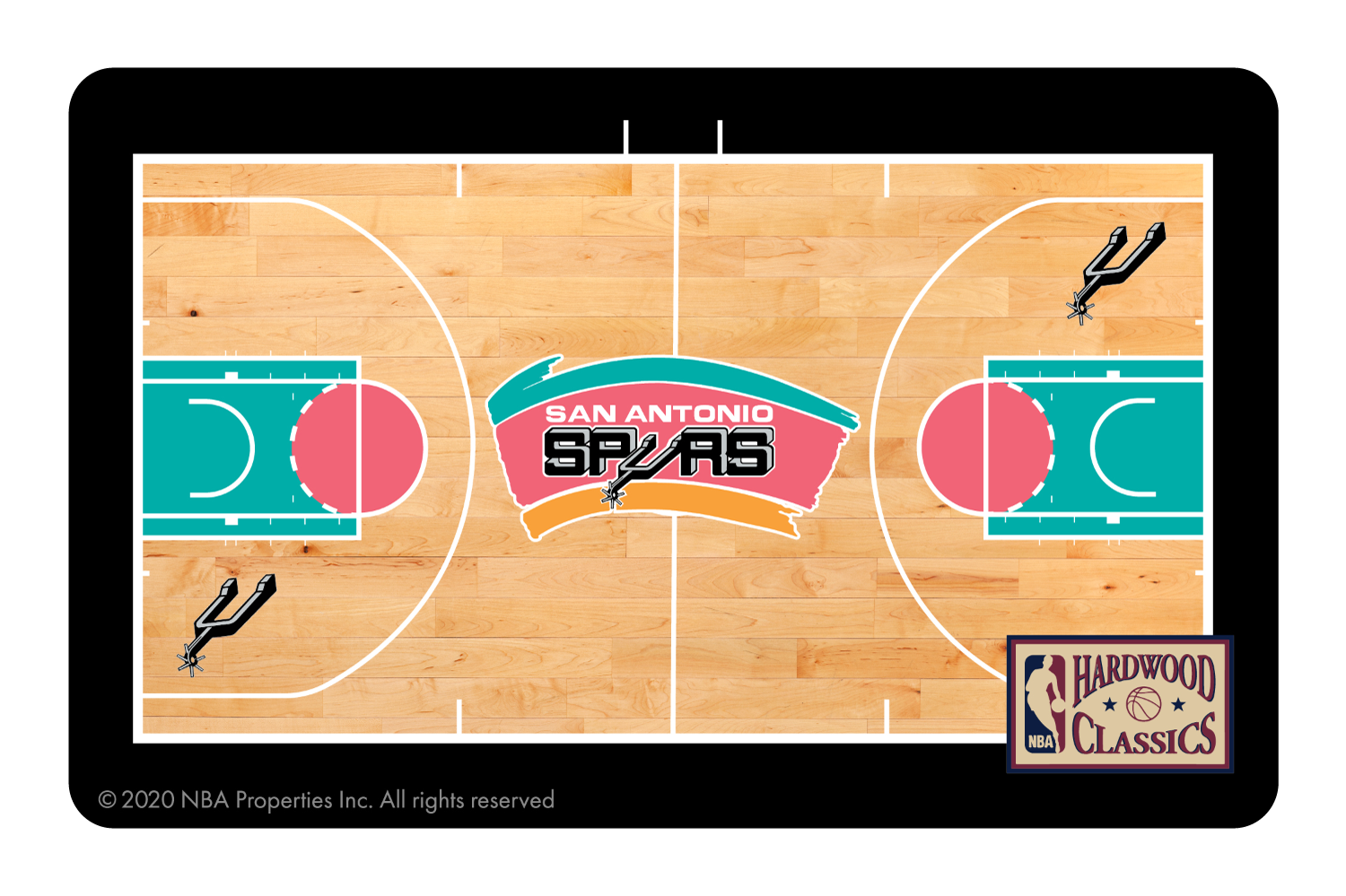 Credit Debit Card Skins | Cucu Covers - Customize Any Bank Card - San Antonio Spurs: Retro Courtside Hardwood Classics Full Cover / Small Chip