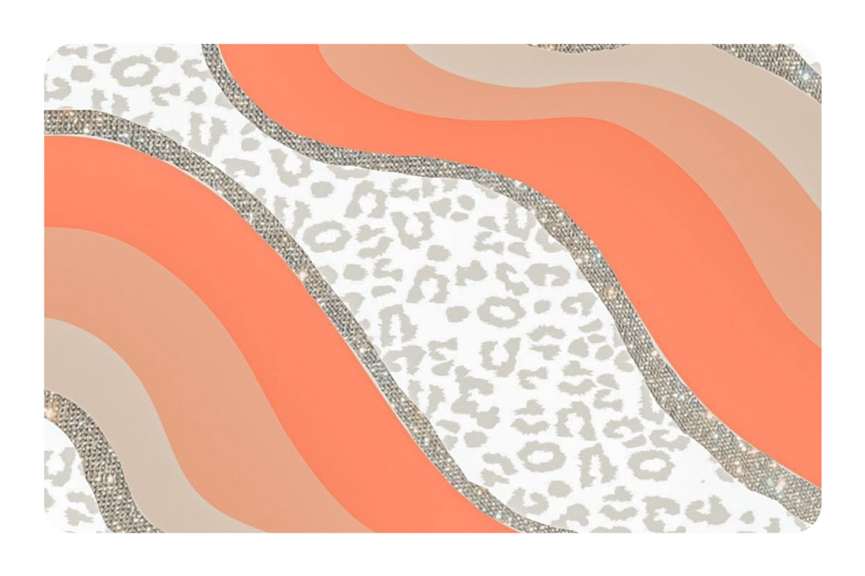 White Cheetah Glitter - Card Covers - Originals - CUCU Covers