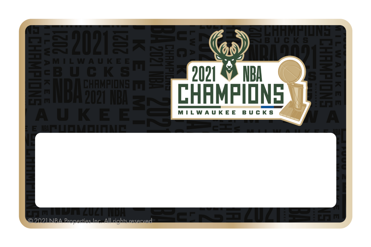 2021 NBA Champions: Milwaukee Bucks - Bucks in 6 - Card Covers - NBALAB - CUCU Covers