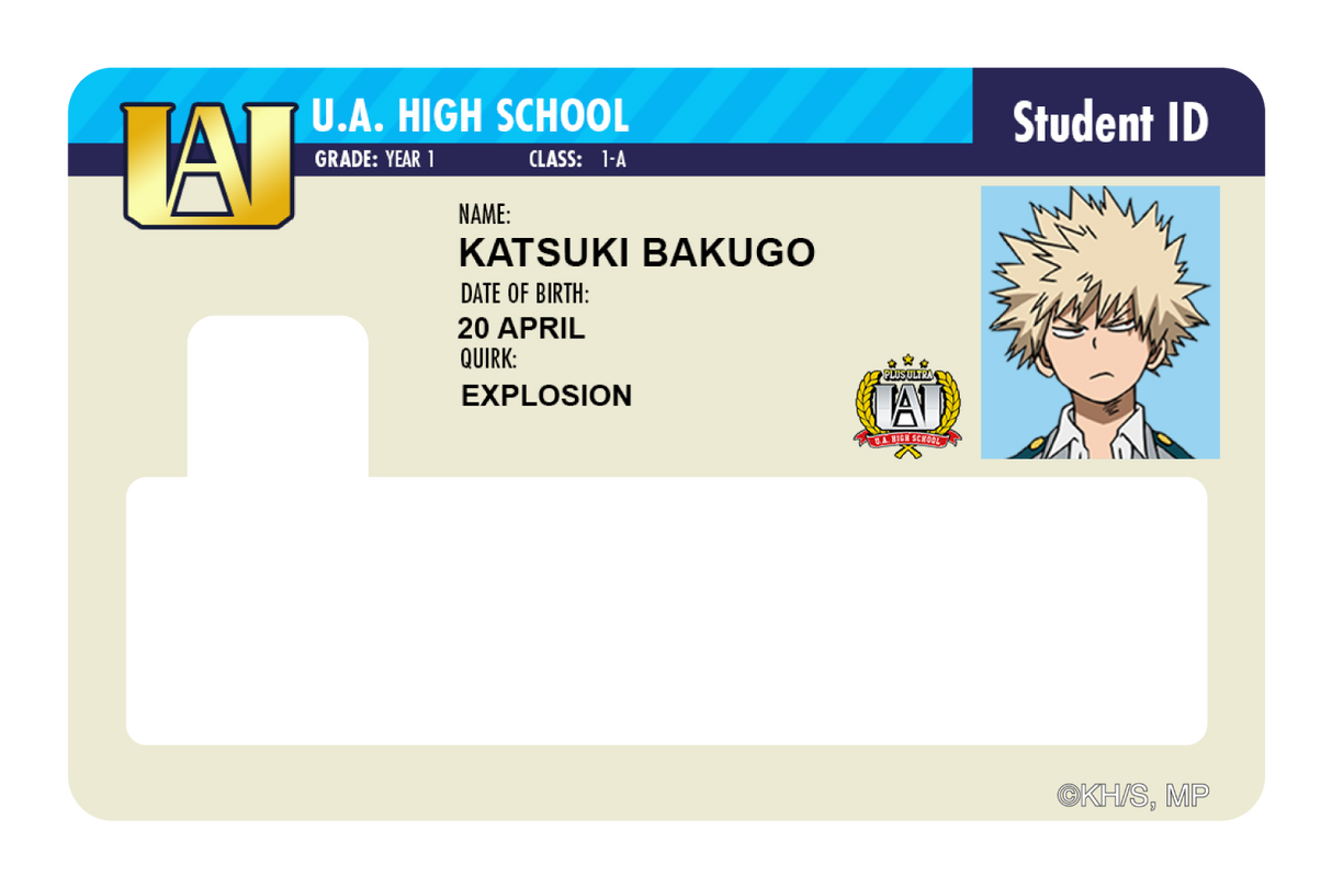 Student ID - Katsuki Bakugo - Card Covers - My Hero Academia - CUCU Covers