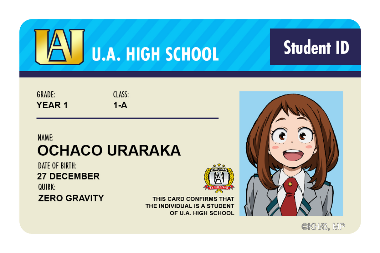 Student ID - Ochaco Uraraka - Card Covers - My Hero Academia - CUCU Covers