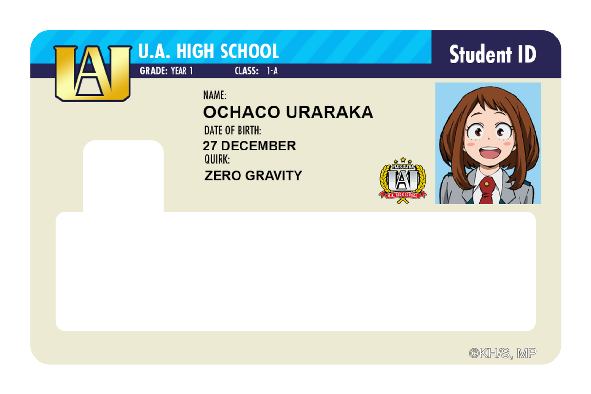Student ID - Ochaco Uraraka - Card Covers - My Hero Academia - CUCU Covers