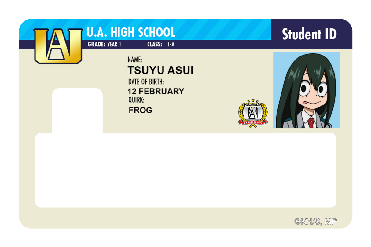 Student ID - Tsuyu Asui - Card Covers - My Hero Academia - CUCU Covers