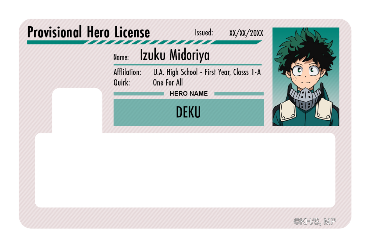 Hero License - Izuku Midoriya - Card Covers - My Hero Academia - CUCU Covers