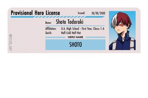 Hero License - Shoto Todoroki