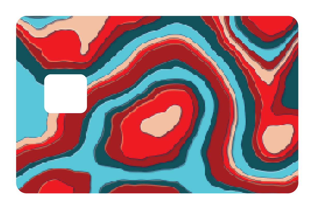 TopographyTeal and Red