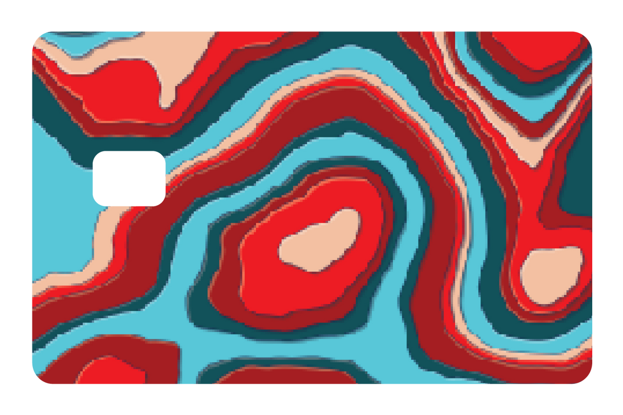 TopographyTeal and Red