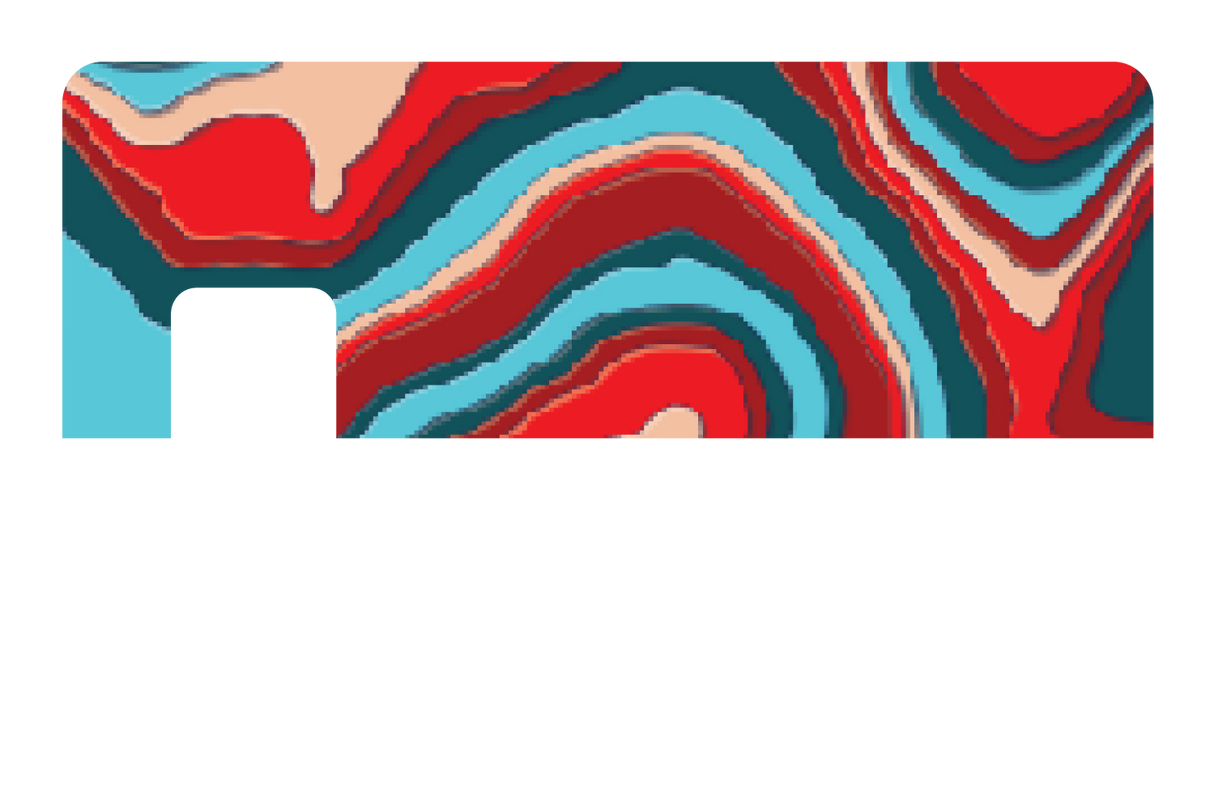 TopographyTeal and Red