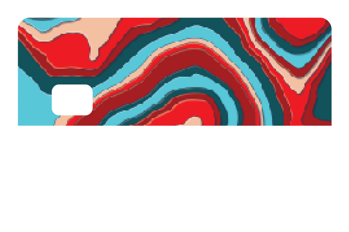 TopographyTeal and Red