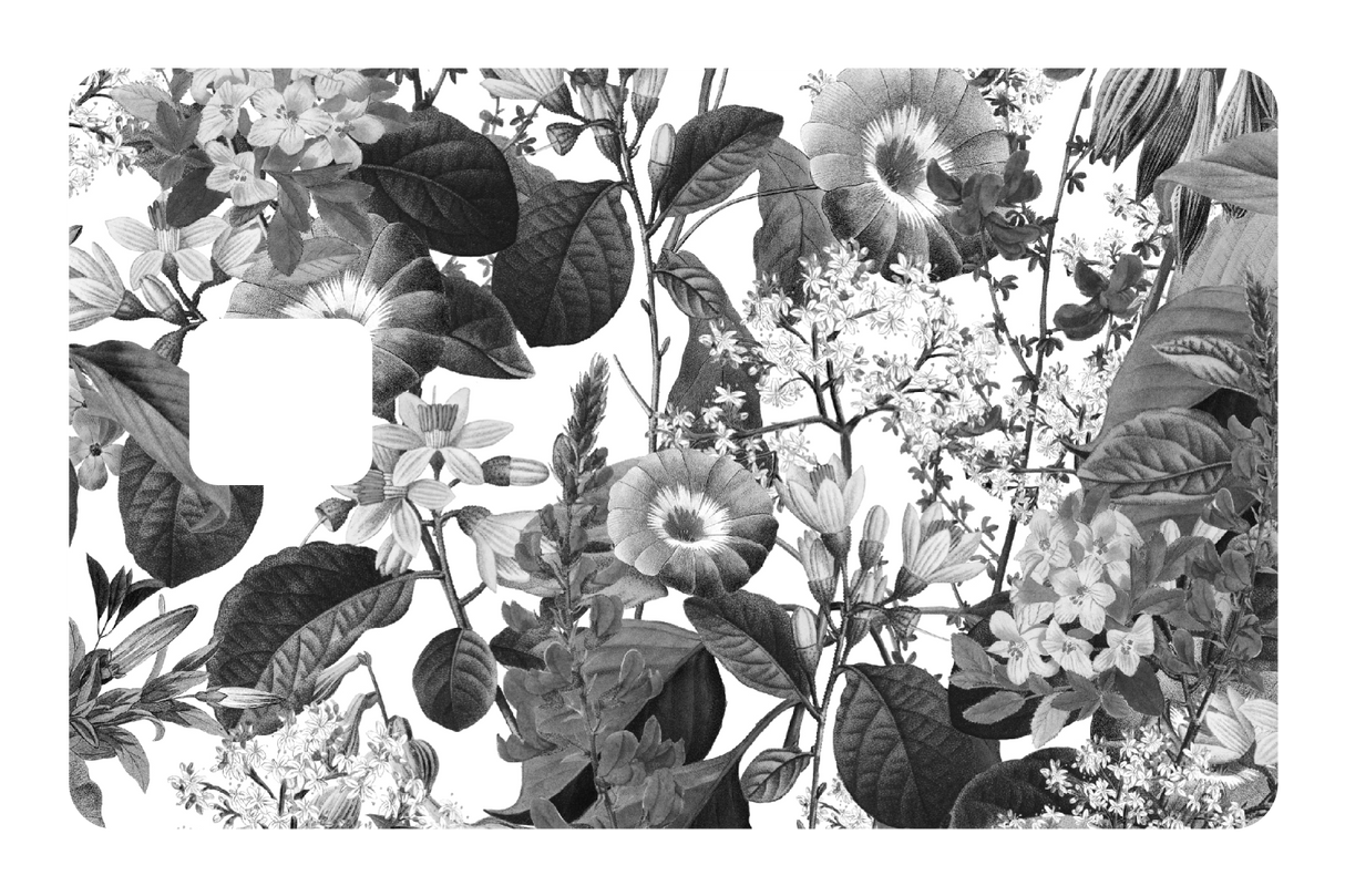 Black and White Floral