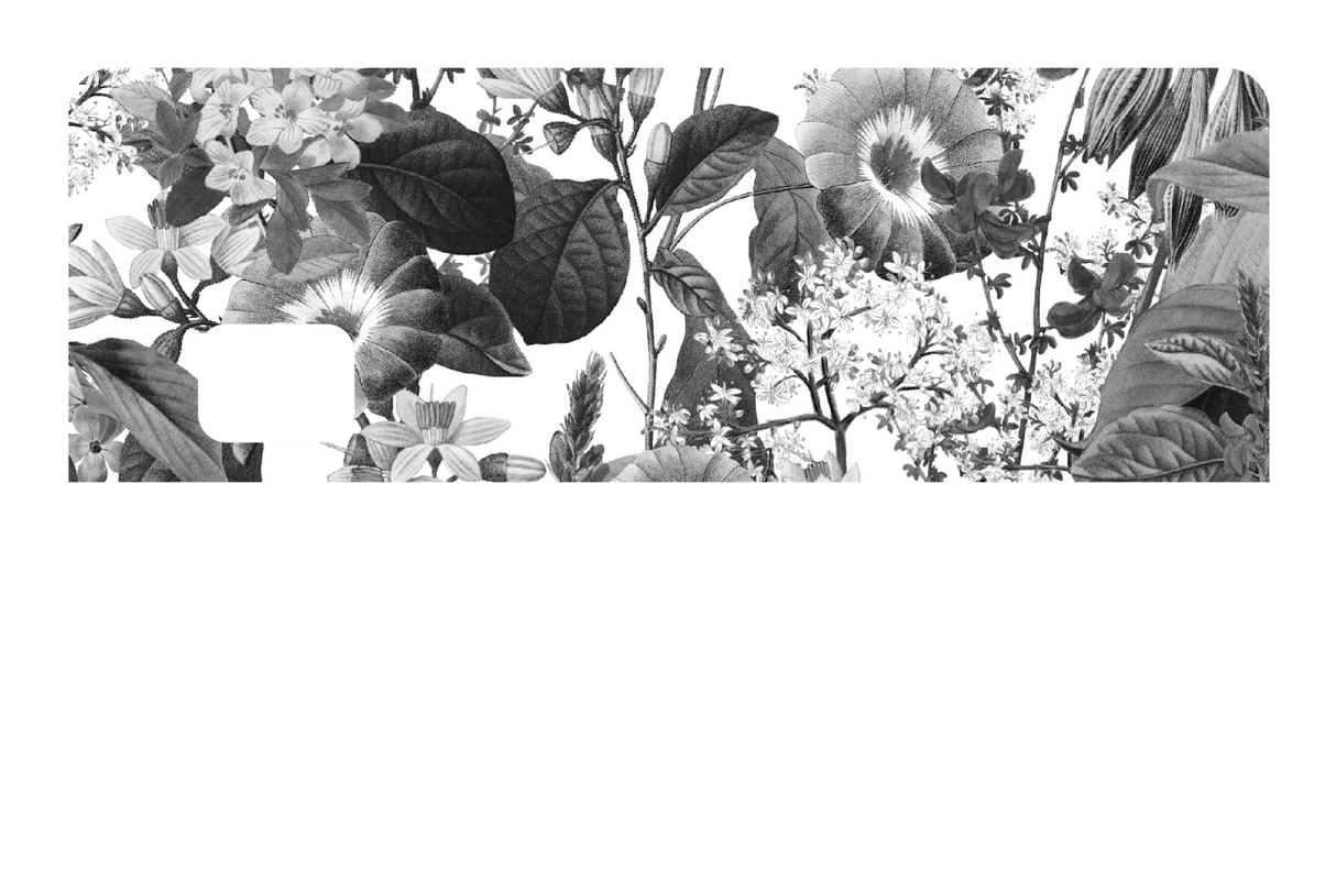 Black and White Floral