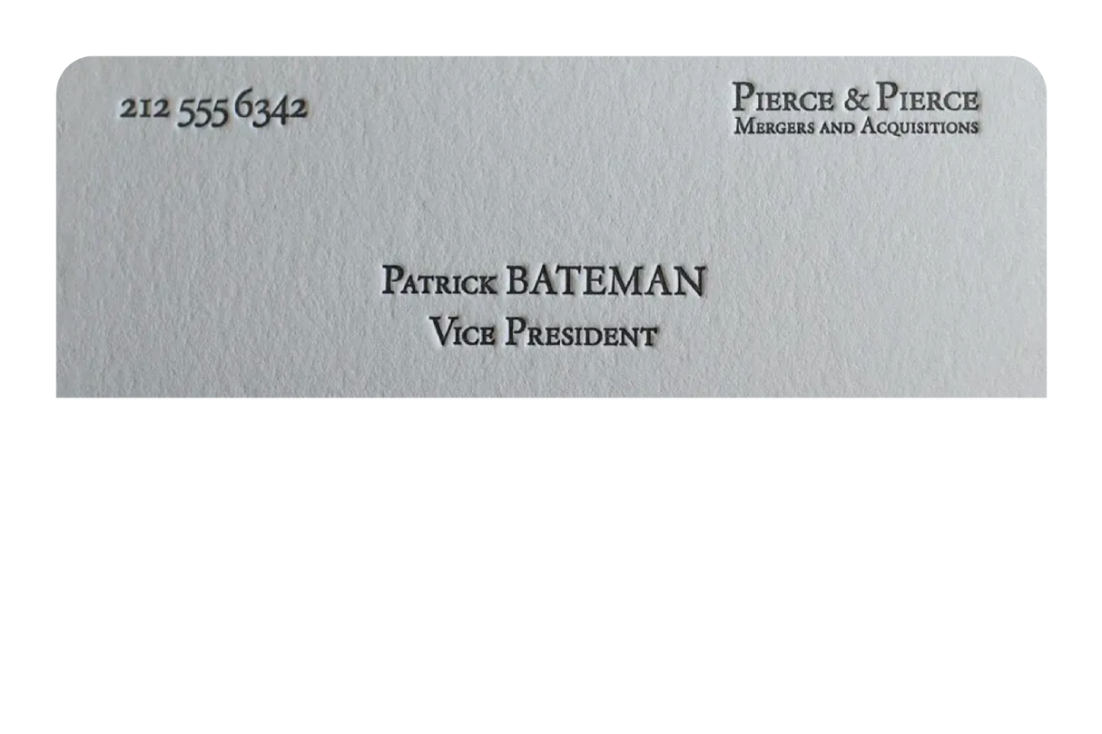 Patrick Bateman Card