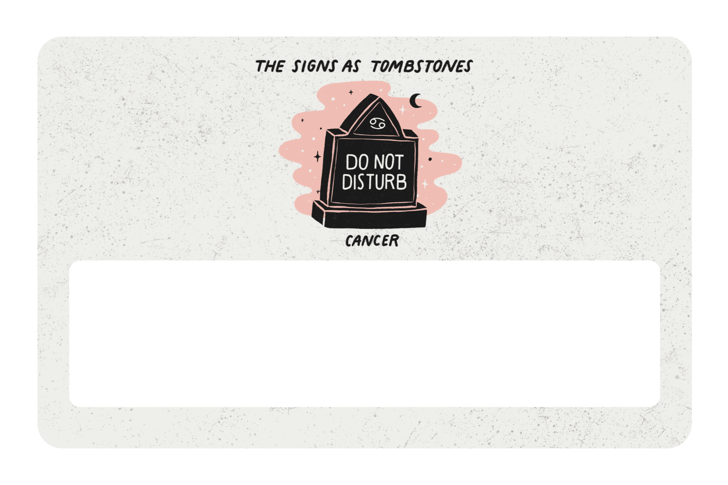 Cancer as a Tombstone