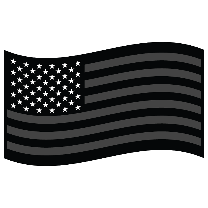 USA Flag Black