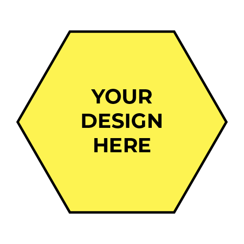 Custom Decal - Hexagon (Medium ~ 6" / 15cm)