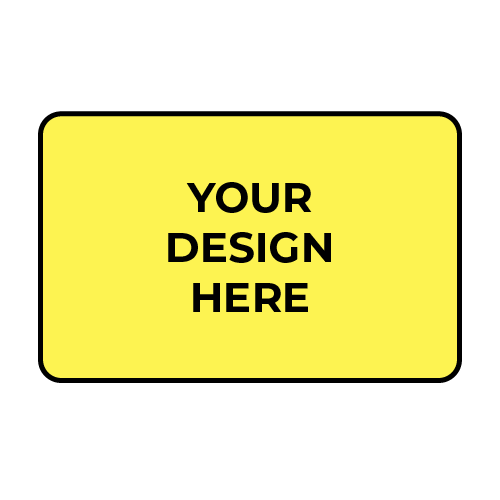 Custom Decal - Round Corner Rectangle (Small ~ 3" / 7cm)