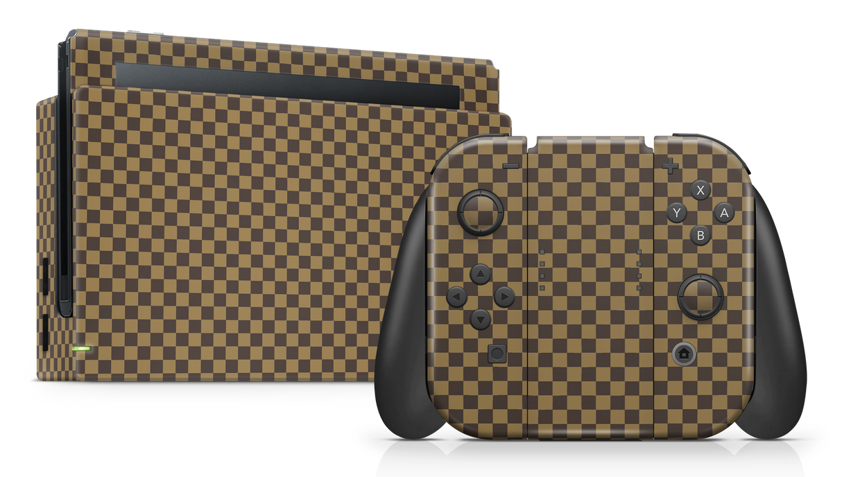 Nintendo Switch 17 Skin Checkers brown