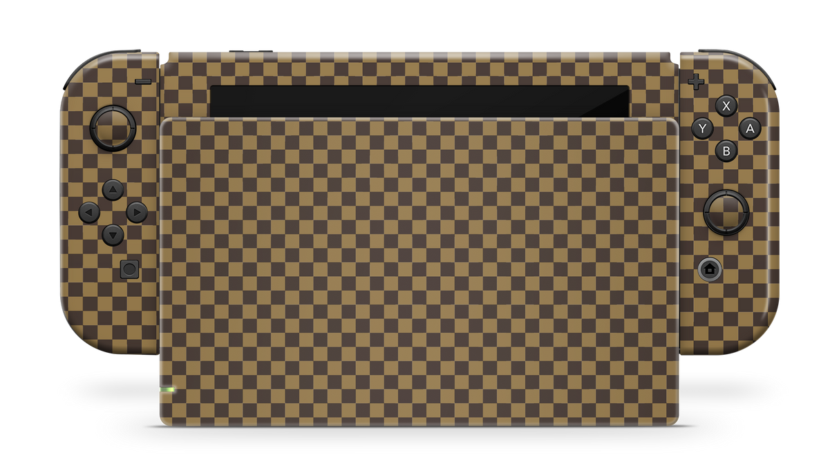 Nintendo Switch 17 Skin Checkers brown